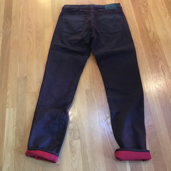 MARC By Marc Jacobs Men’s Red Denim Jeans 32X 34 - Picture 6 of 7